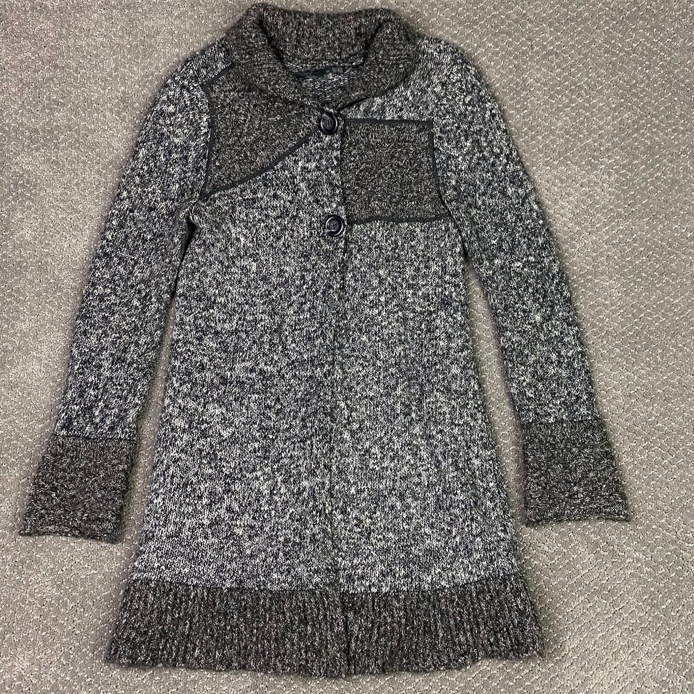 Prana Danika Duster Cardigan Sweater Women's Medium Long Gray
